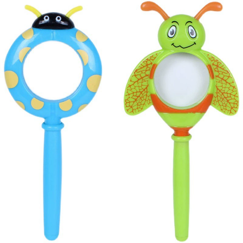 Детская портативная мультяшная Лупа HD Пластиковая форма насекомого детский сад подарок на день рождения маленькая игрушка оптом