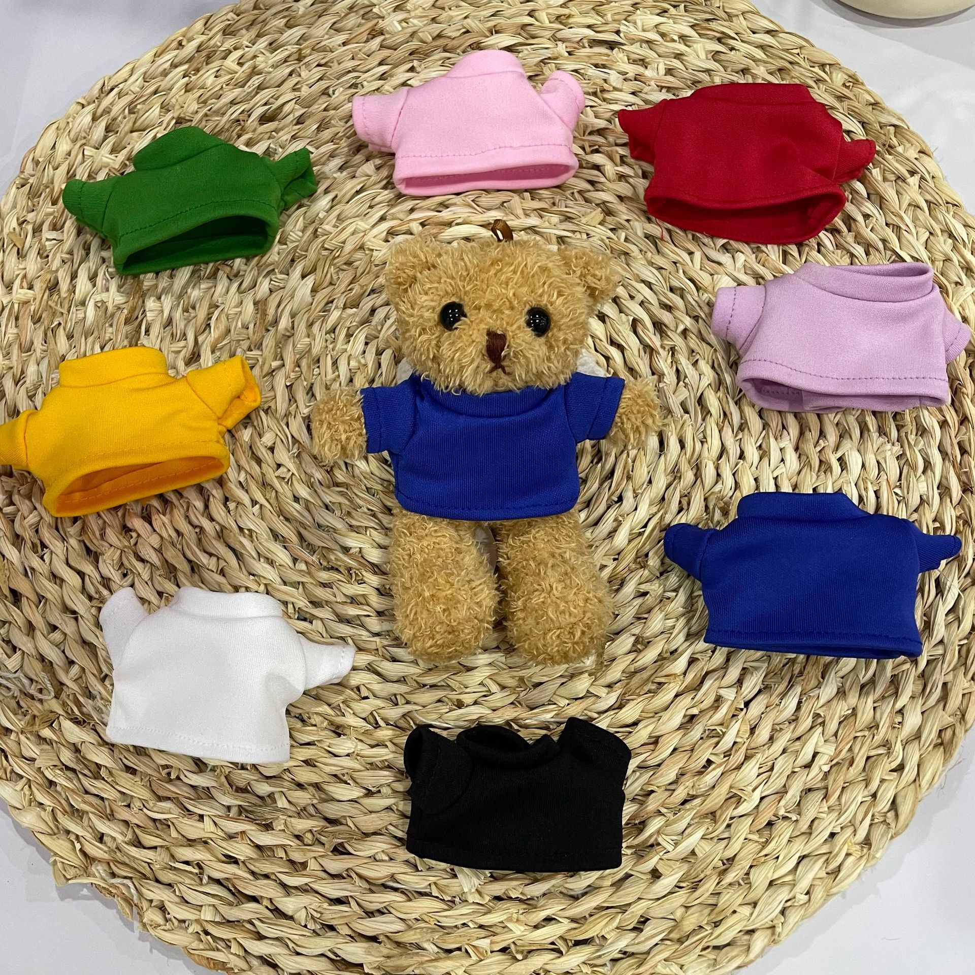 Teddy Bear juguete de peluche colgante llavero se puede imprimir LOGO Teddy Bear muñeca vestir Teddy Bear muñeca agarrar máquina de muñeca