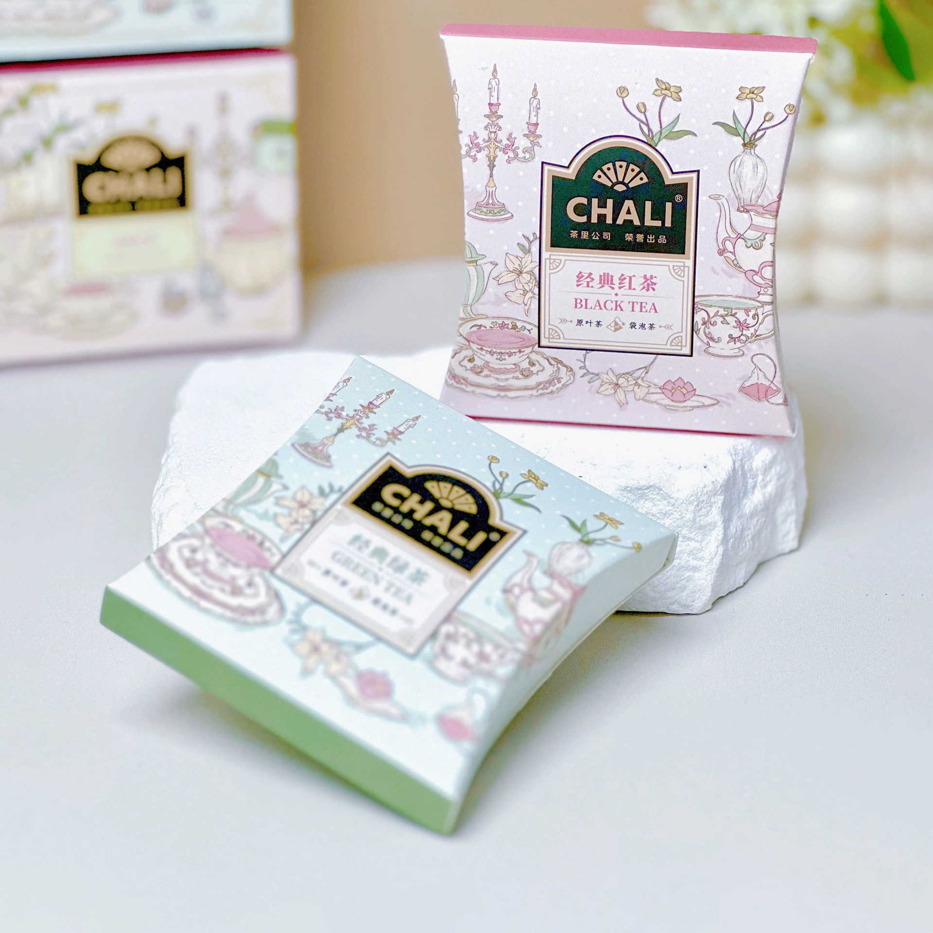 Чайные пакетики CHALI: Подарочный набор для свадьбы, красный и зеленый чай, 2 шт. в коробке, пустая коробка, оптовая продажа