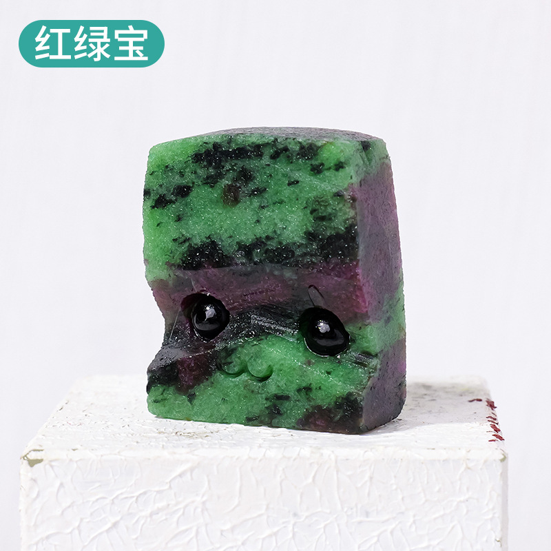 Crystal natural transfronterizo pequeño erizo adornos de escritorio para el hogar para jugar con gafas para la decoración creativa del erizo mayorista