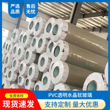 供应透明PVC塑料软板胶板 软玻璃PVC桌垫桌布磨砂水晶板 整卷批发
