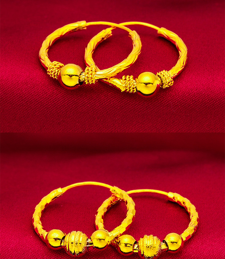 Orecchini a cerchio placcati oro per donna e uomo eleganti_voghion.com