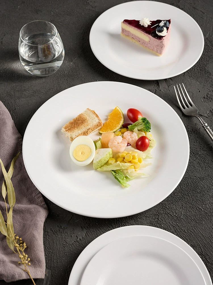 密胺圆盘自助餐盘商用餐厅饭店盘子酒店塑料盘子圆形菜盘餐具