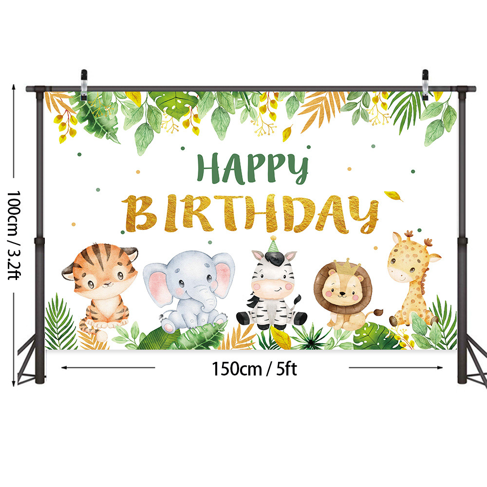 Bosque animal fiesta de cumpleaños nuevo comercio exterior material de vinilo transfronterizo fotografía fondo tela estudio apoyos