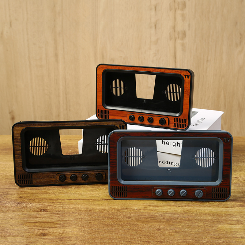Nuevo soporte de teléfono móvil de escritorio de TV transfronterizo, altavoz de TV retro, soporte perezoso, soporte de teléfono móvil de audio Bluetooth creativo