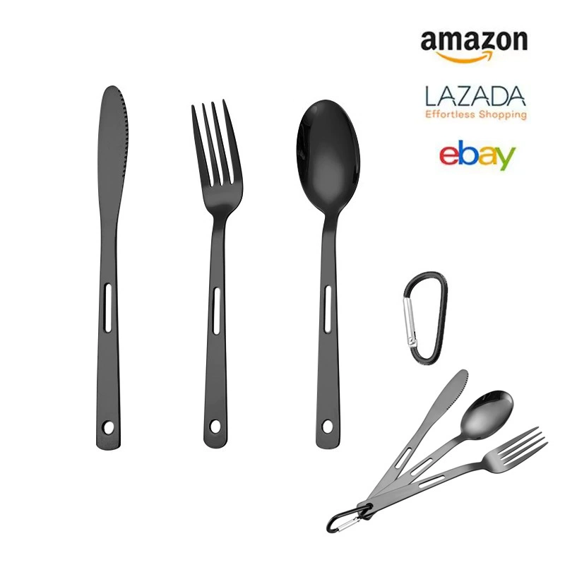 (Кросс-бордер) дорожный набор посуды для кемпинга, портативный набор из нержавеющей стали