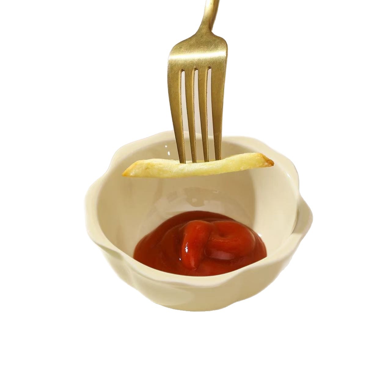 Platillo Cerámico con Borde Ondulado de Porcelana, Apto para Microondas image 5