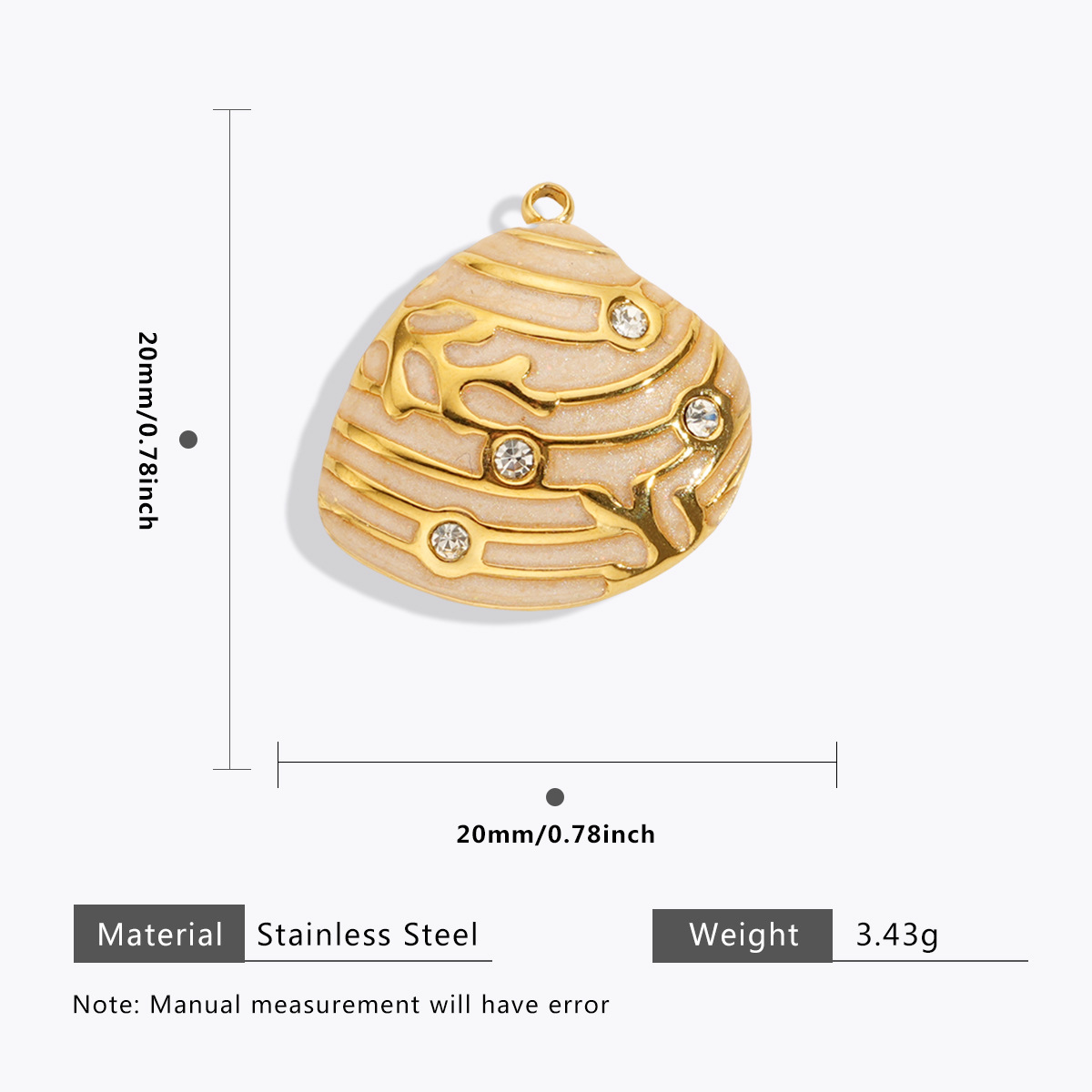 4g Weight Pendant Jewelry Making Type DIY Jewelry Accessories Classification 5 PCS/Package Quantity 304 Stainless Steel Material Conch, Hippocampus, Shell Pattern All Seasons Season Plating Design Simple Style, Classic Style Style 5 PCS/Package 304 Stainless Steel Conch Hippocampus Shell Pendant DIY Jewelry Accessories 17