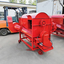 125型稻麦脱粒机高粱水稻谷子油菜苦豆 大豆打粒机自动进料打谷机