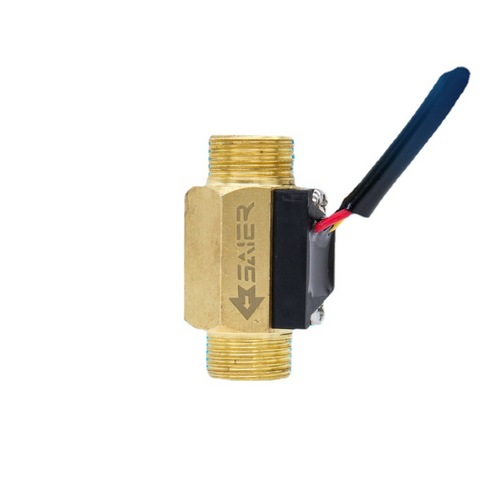 Flow switch G1/2 water flow sensor 4-way copper water flow sensor Hall pulse signal flow meter