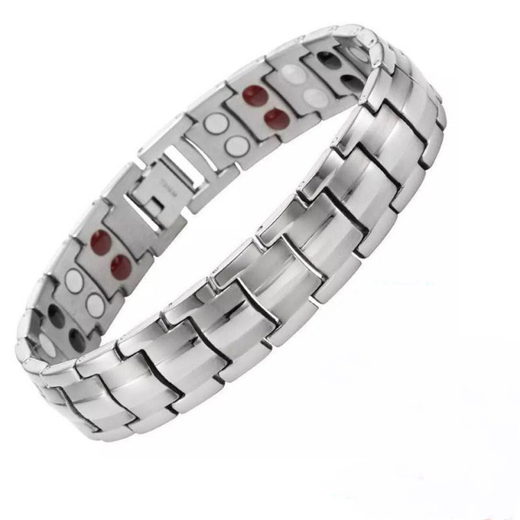 Cross-border explosions negative ion bracelet 15mm detachable double row magnet negative ion men's bracelet factory outlet