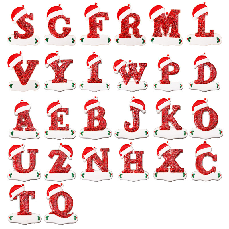 2025 ファミリークリスマス樹脂ペンダント DIY 手書き名クリスマス雪だるまクリスマスツリー装飾カスタマイズ|undefined
