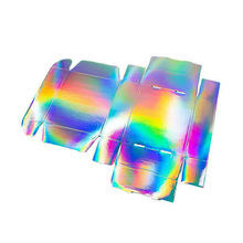 跨境幻彩镭射飞机盒虹彩快递物流包装盒加厚瓦楞纸邮购盒全息礼盒