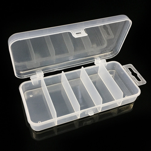 Wholesale 13*6.5*2.5cm ABS five-compartment box, lure box, soft bait sequin accessories, bait box, fishing gear box