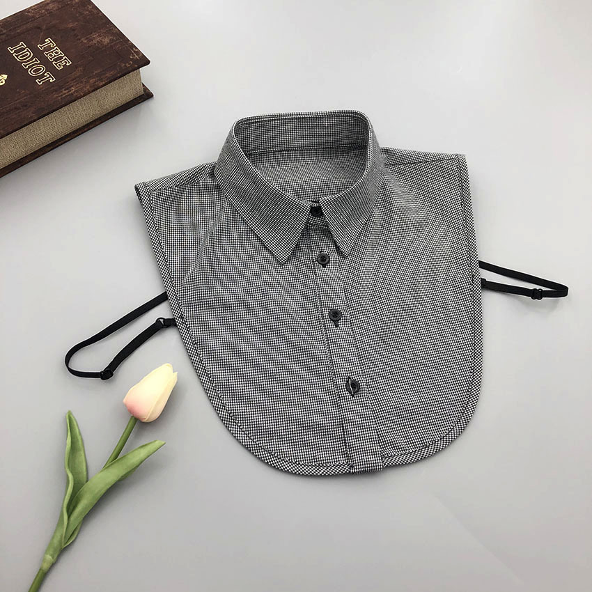 블랙 체크 포인트 넥