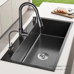 キッチン手作りシンクシングルシンクステンレス鋼家庭用シンク家庭用多機能大型シングルシンクシンク