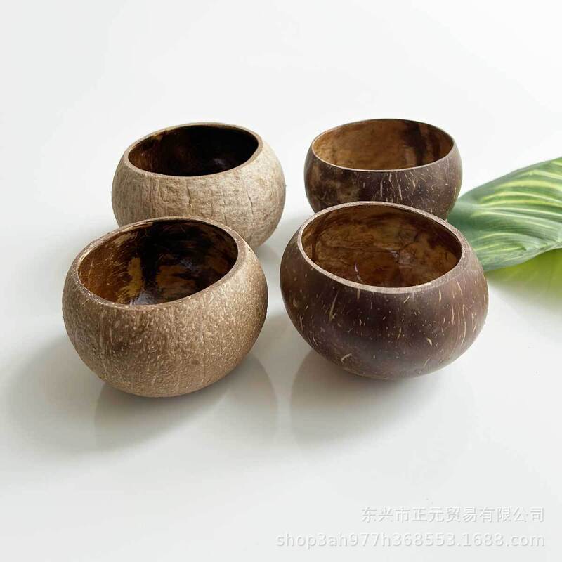 Natural Coconut Bowl Candle Aromatherapy Cup Creative Coconut Shell Jar Wax Coconut Shell Bowl Decorative Storage Bowl Coconut Shell Empty Cup Coconut