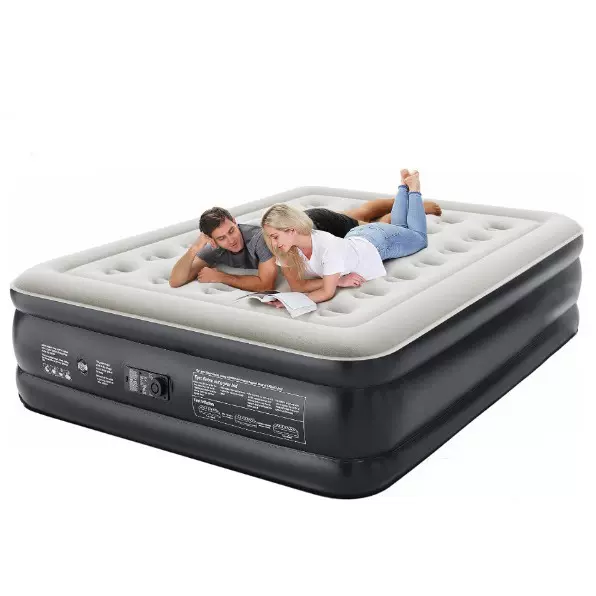 双人带内置泵充气床  适用于户外露营、可折叠便携式气垫床，接受