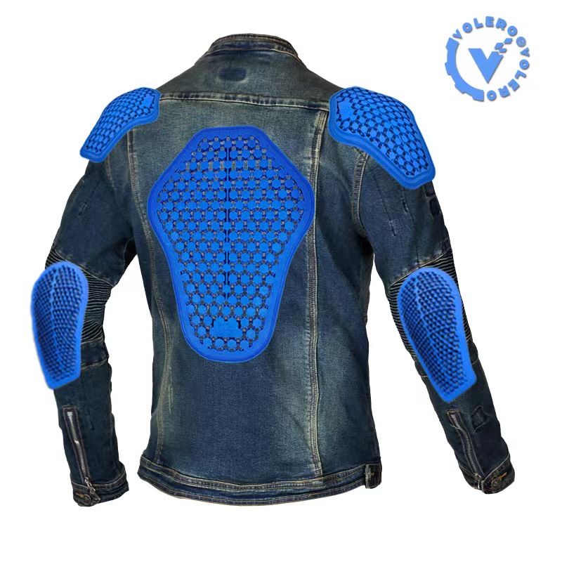 VOLERO motocicleta ciclismo ropa hombres y mujeres casual Four Seasons motocicleta chaqueta de mezclilla anti-caída ropa de mezclilla Retro