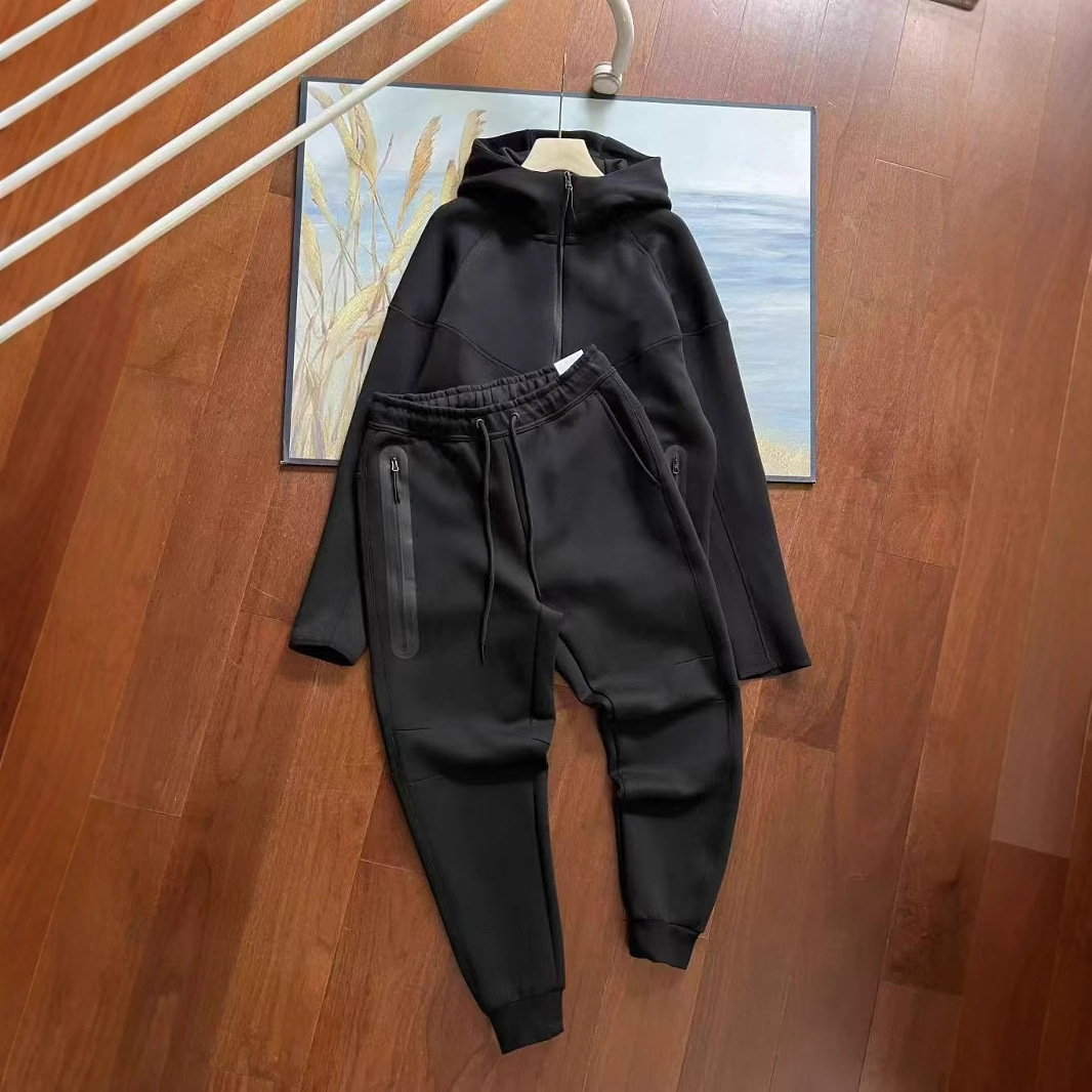 2025 primavera deportes casuales multicolores capa de aire algodón encapuchado hombre 922 abrigo y 002 juego de pantalones