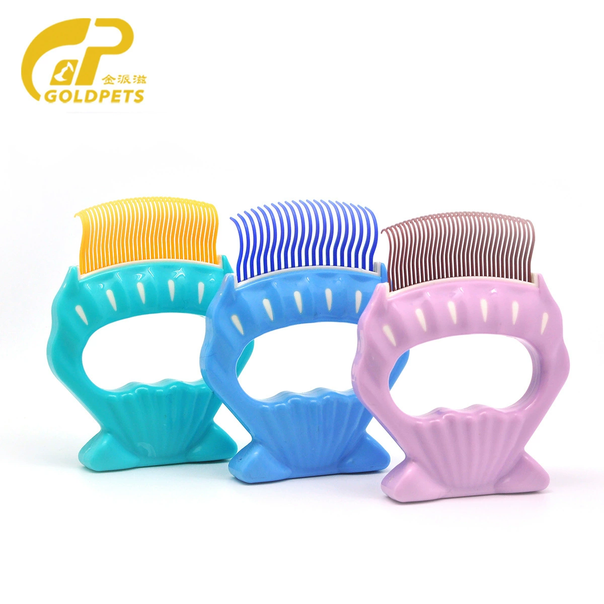 Goldpets Gold Pie Shell Comb Расческа для удаления волос Расческа для кошек и собак Очиститель Расческа Щетка Товары для домашних животных