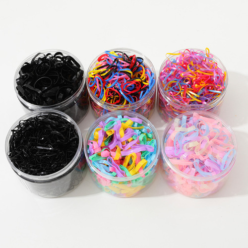 Disposable rubber band for women to tie their hair, black thickened and high elastic headband that does not hurt hair, children's small hair band headband