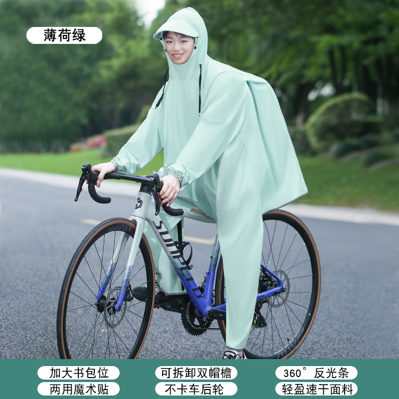 自転車レインコート、ポンチョ、サイクリング学生バックパック、マウンテンバイク、自転車、ポータブルレインポンチョ、男性と女性用|undefined