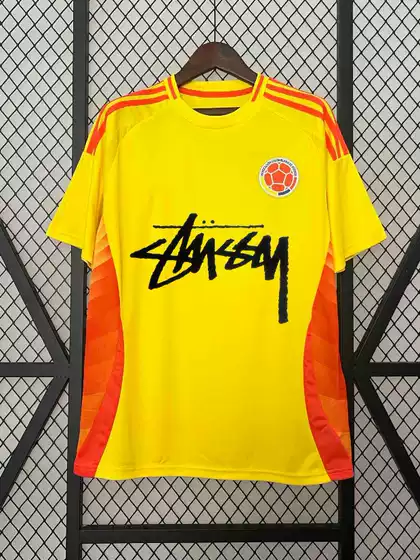 Stussy Signed Edition Soccer Jersey National Team Brazil England Spain Italy Home Away Short Sleeve