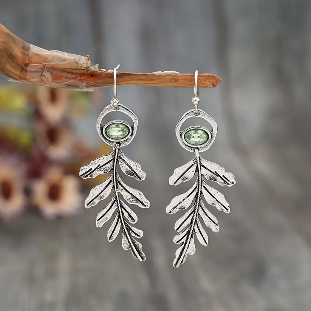 Retro Bohemian Style Leaf Shape Alloy Women's Earrings Fashion Retro Women