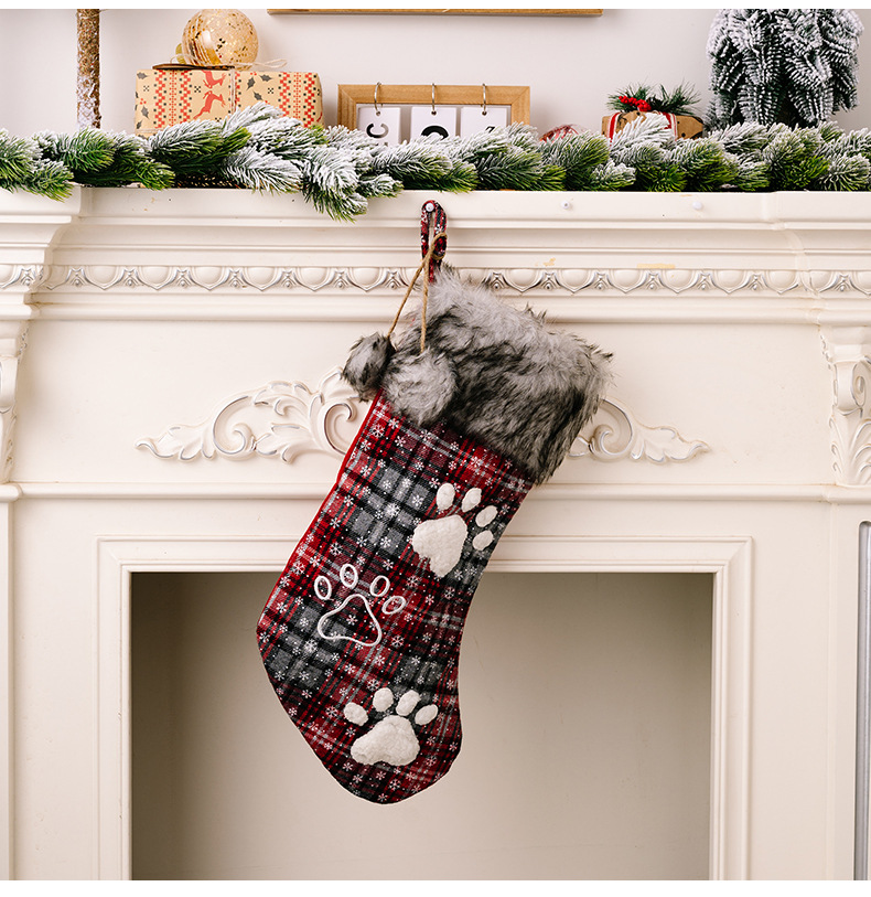 Handmade Craft Christmas Casual Letter Footprint Party Hanging Ornaments Decorations Hanging Ornaments