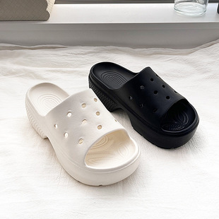 2025 New Summer Slippers Thick-soled EVA Slip-on Slip-on Slides Heightened Non-slip Sandals Fashion Sandals
