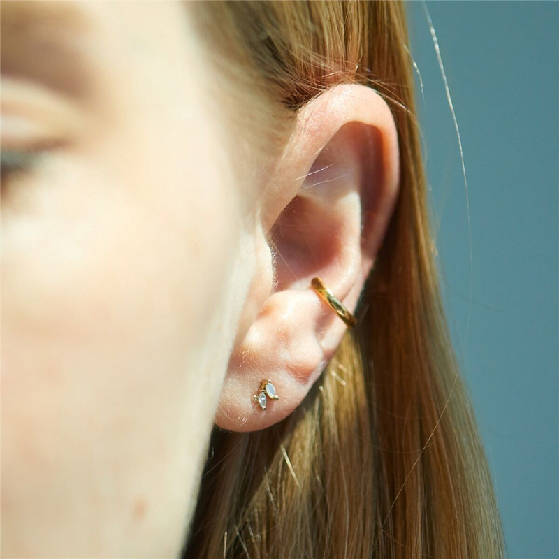 2g Weight Ear Studs Classification 1 Pair Quantity Daily Occasion 925 Sterling Silver Material Geometric Pattern Women's Gender Plating Design Simple Style Style 1 Pair 925 Sterling Silver Geometric Ear Studs 6
