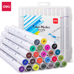 Reliable 70700 Markers Student Children Drawing Doodle Double-Head Fine Rod Watercolor Pen Set 12/24/36/48
