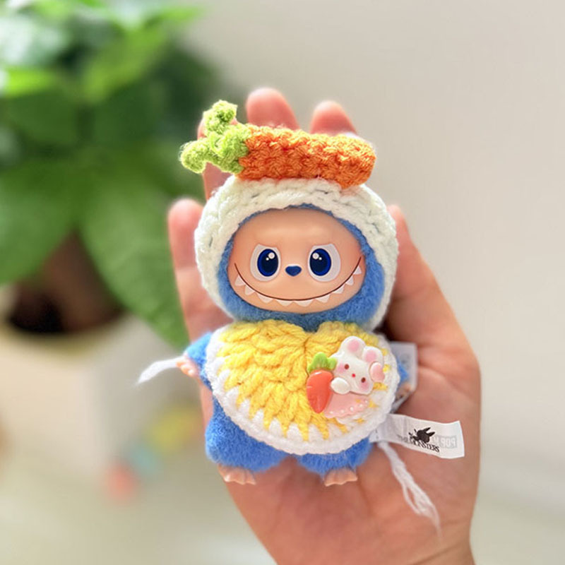 迷你版4.0LABUBU搪胶脸毛绒盲盒玩偶衣服圣诞套装小鼻嘎心底密码|undefined