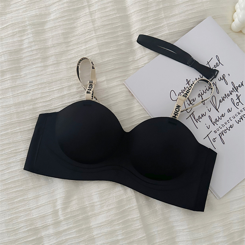 911 dopamina sí sexy carta correa de hombro pequeño pecho empujar hacia arriba un cambio C anti-exposición sin costuras ropa interior sujetador inalámbrico