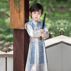 Children's Hanfu Spring and Autumn New Style Ancient Costume National Style Classic Style Charming Little Prince Chinese Classics Performance Costume Set Wholesale