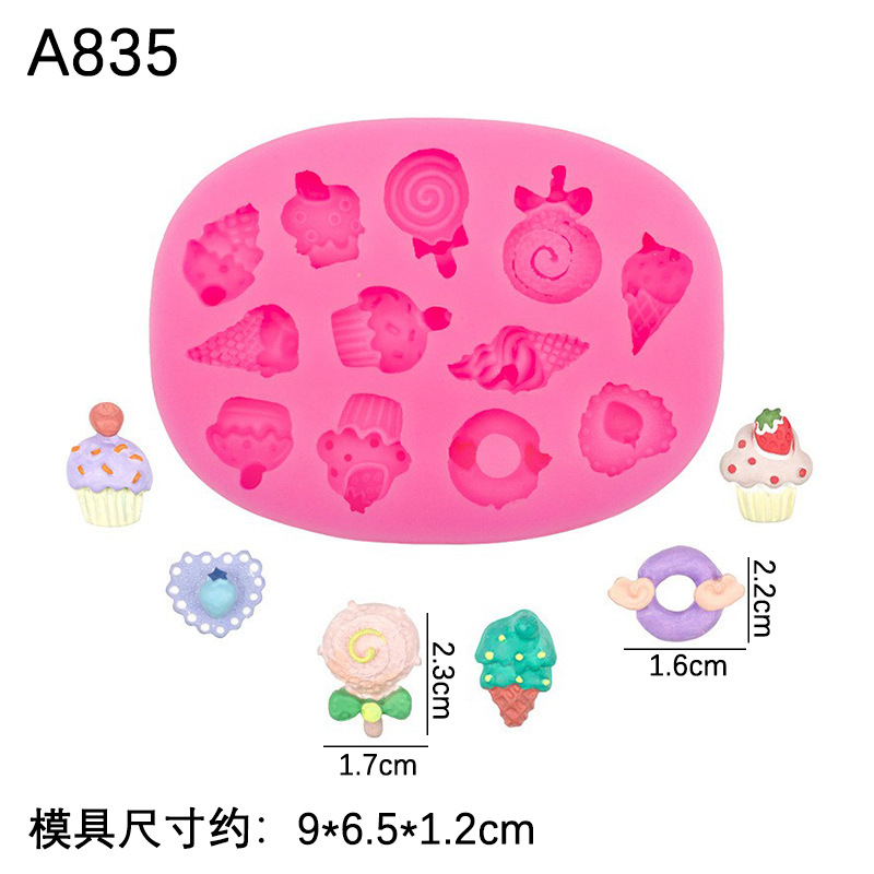 Cake Fruit Lollipop serie aromaterapia piña helado cono forma molde de silicona fondant chocolate