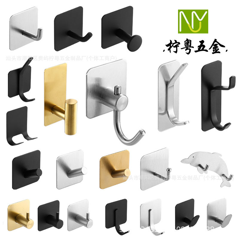 J-shaped hook with strong adhesive, no drilling required, heavy-duty adhesive hook for hanging clothes, keys, and other items on the wall for home storage J-shaped hook with strong adhesive, no drilling required, heavy-duty adhesive hook for hanging clothes, keys, and other items on the wall for home storage