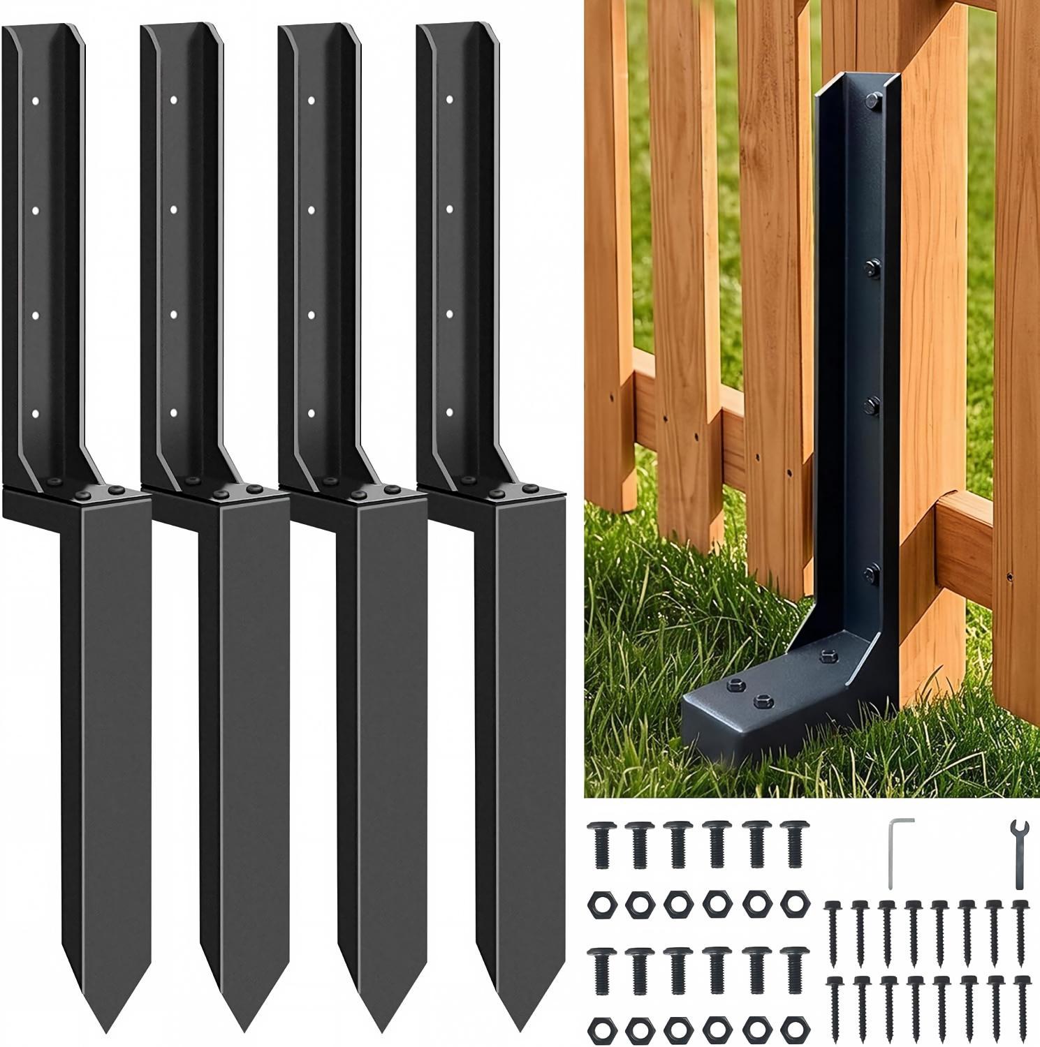 Cross-border fence repair anchor parts, fence metal reinforcement repair tool kit, rear anchor kit, heavy-duty ground spikes
