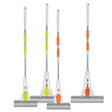 懒人免手洗吸水拖把对折式挤水拖把卫生间家用商用清洁工具批发