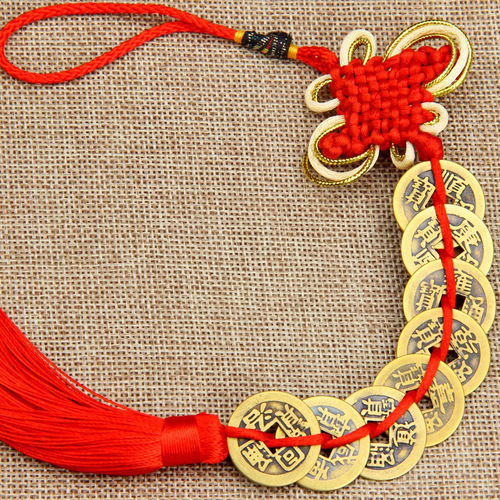 Manufacturer wholesale car pendants Five Emperors Copper Coins Antique Coins Windmill Interior Supplies