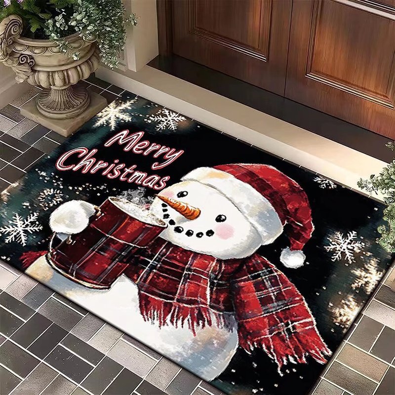 クロスボーダーアマゾンクリスマスフロアマットカスタムメイド玄関ドアフロアマット吸水性滑り止めクリスマスカーペット卸売|undefined