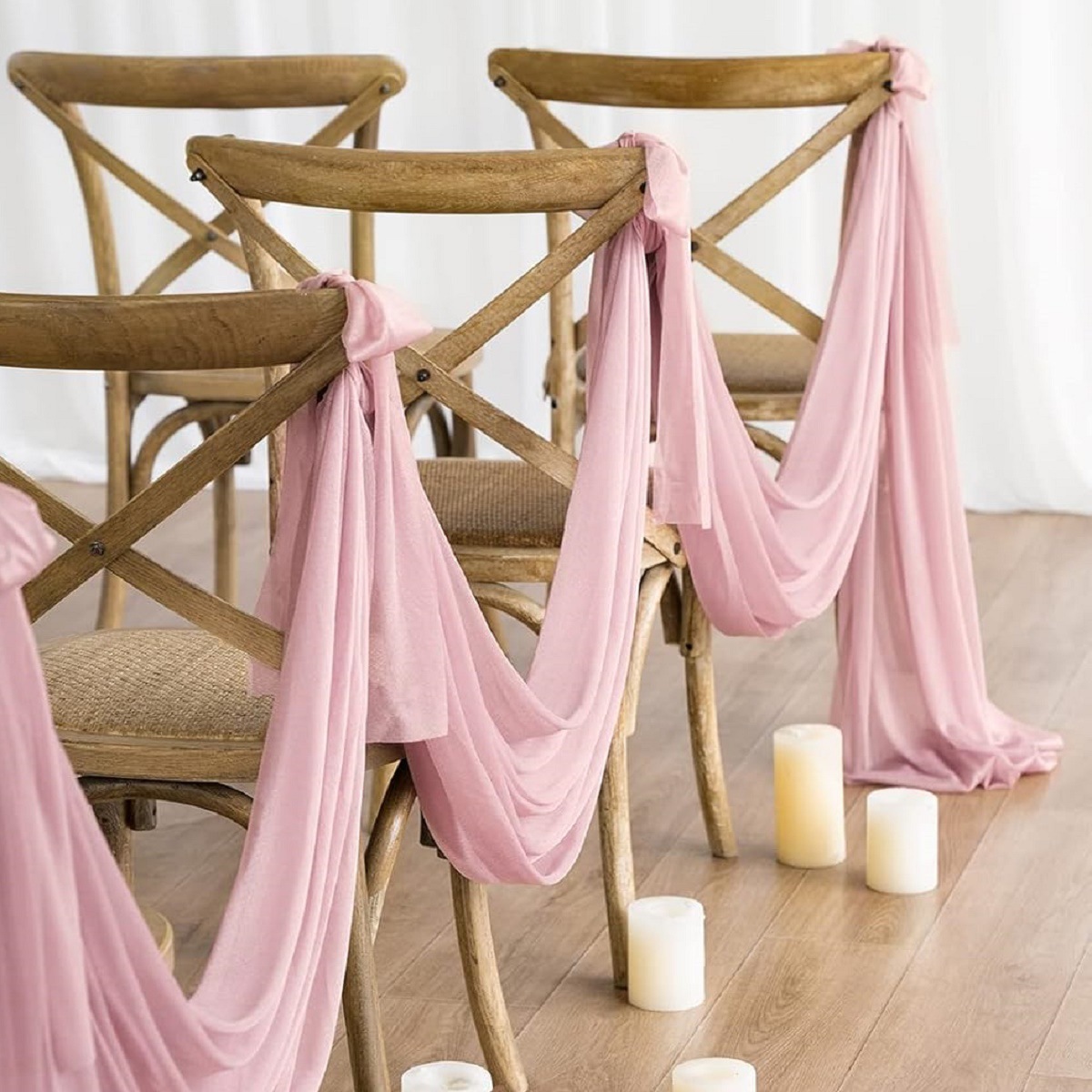 Back de la silla Flor Decoración de la silla Manga de la belleza Decoración de la boda del hotel Decoración de la silla Cubierta de la silla Boda Balikari