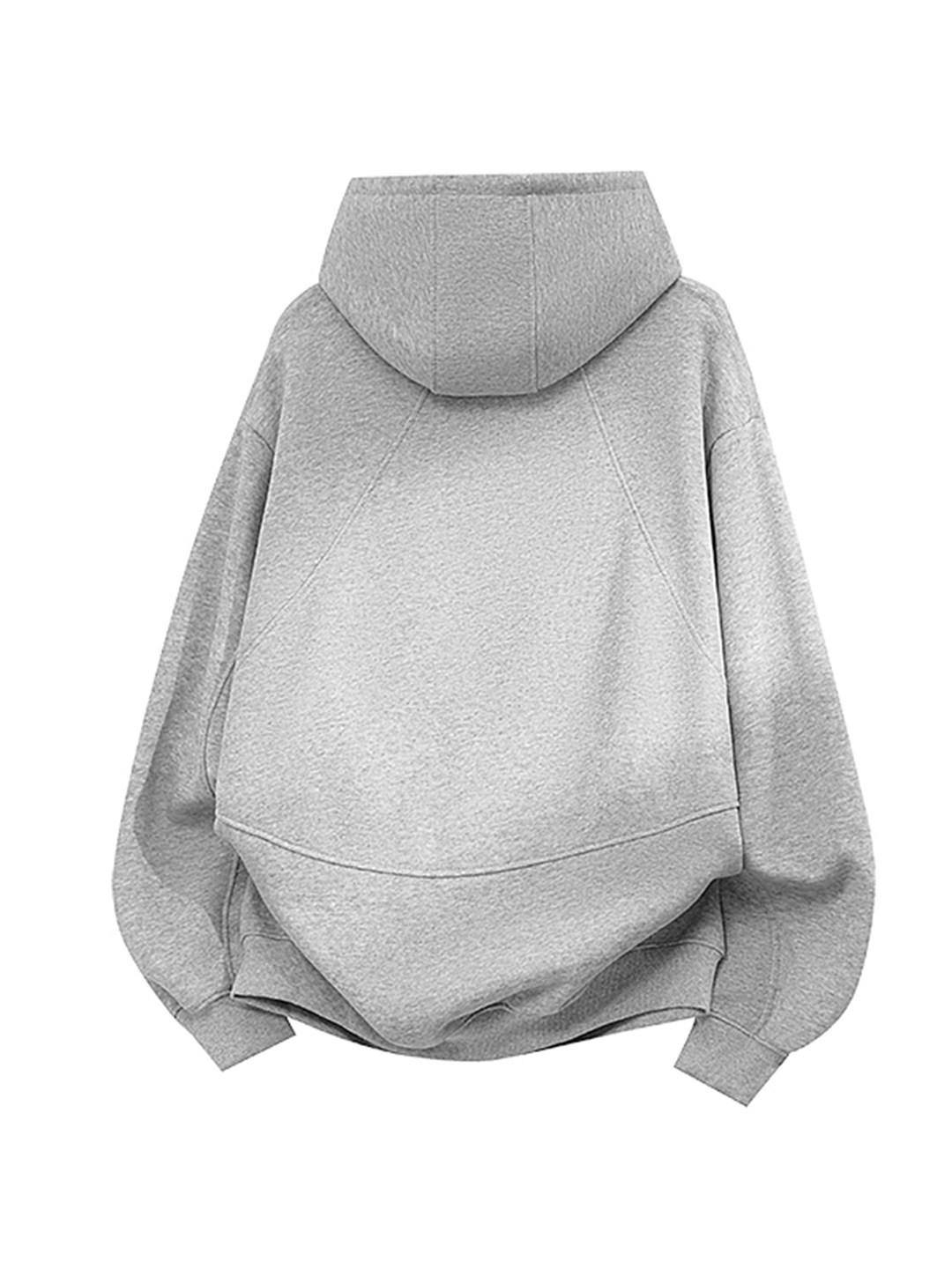 American-style heavyweight deconstructed patchwork cardigan sweatshirt for men, autumn trendy design, boxy fit, loose casual hoodie