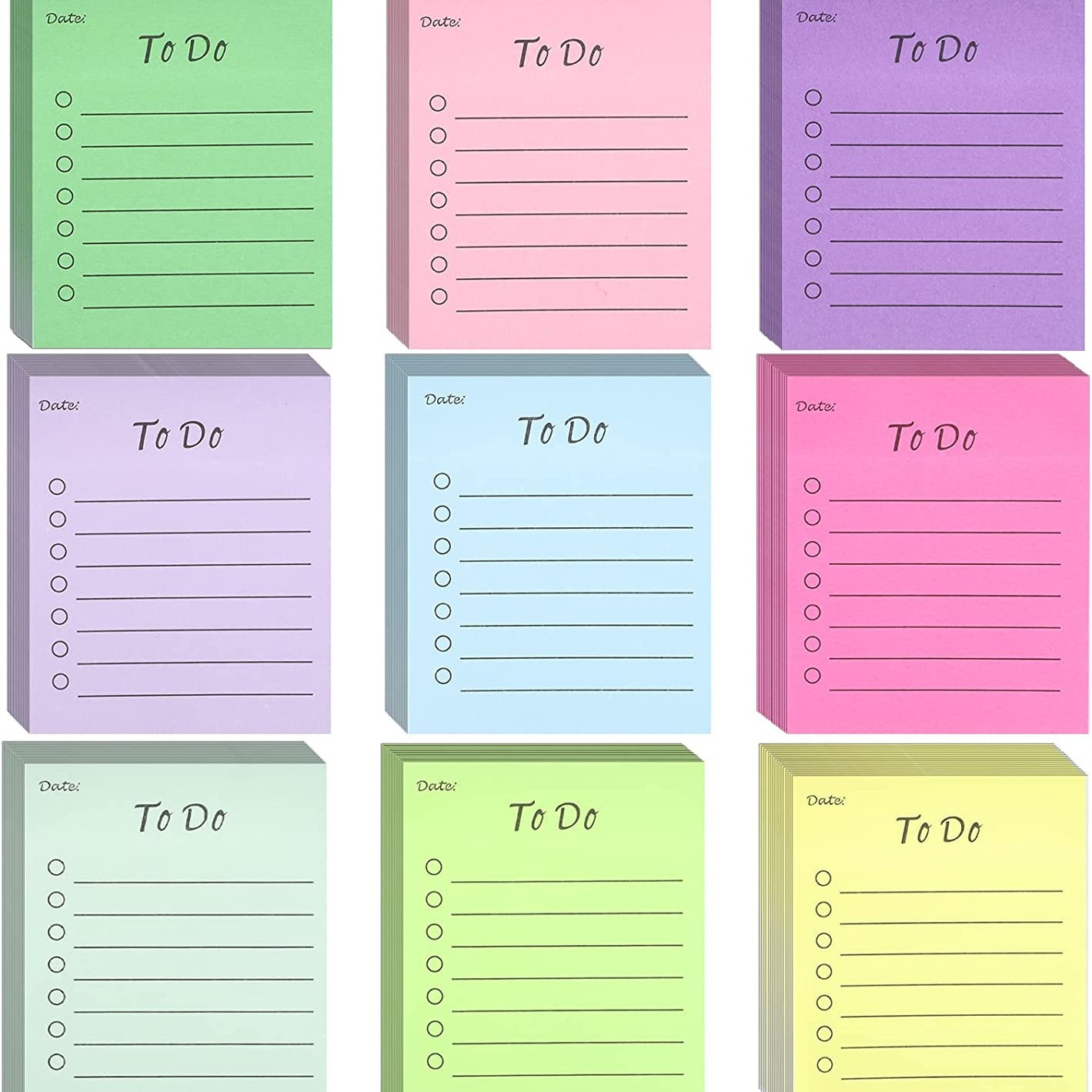 En stock suministro de papel fluorescente multicolor pegatinas convenientes fuerte pegajosa nota adhesiva creativa transfronteriza nota pegatina planificador