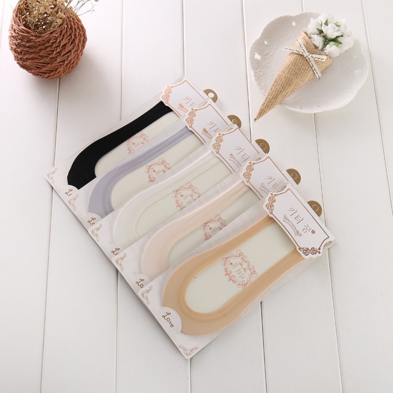 New Summer Free Cut Ice Stockings Shallow Mouth Invisible Short Socks Non-slip High Heels Socks Silicone Seamless Boat Socks