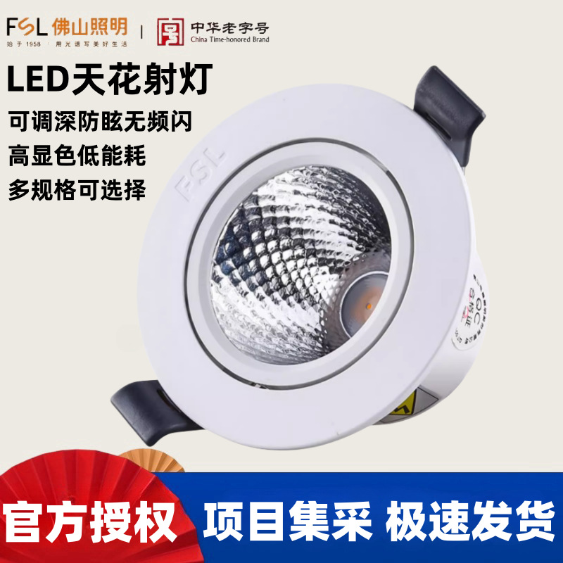 Fsl Foshan Led Anti-Glare Spotlight Without Main Light for Display Cases, Wine Cabinets, Guest Rooms, Corridor Lights, Embedded Ceiling Lights