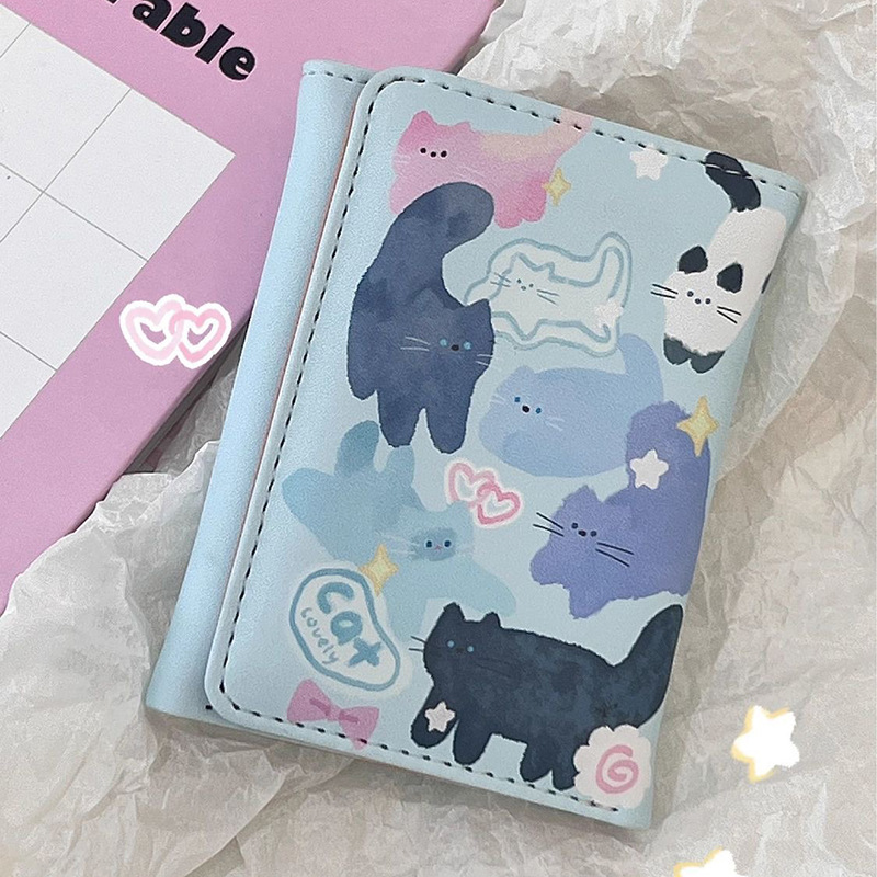 Nueva chica sueño primavera Picnic serie conejo oso tríptico cartera lindo diseño original multi-tarjeta monedero bolsa