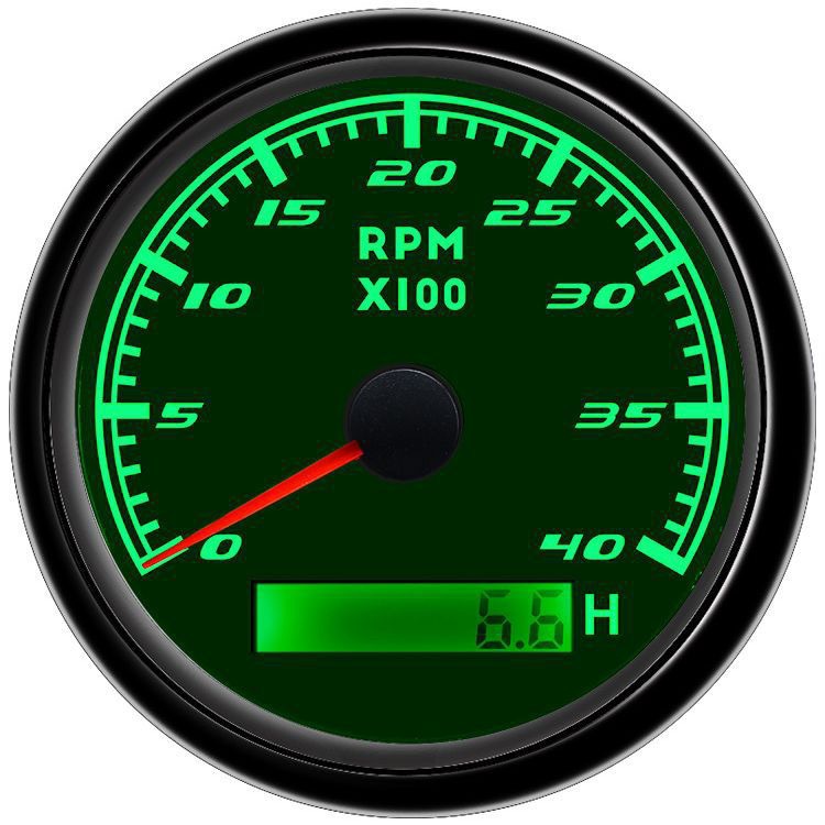 Qìchē 85mm Alternator W-Terminal Engine Tachometer Truck Yacht Car (tachometer) - 0-3000-rpm-black-dial