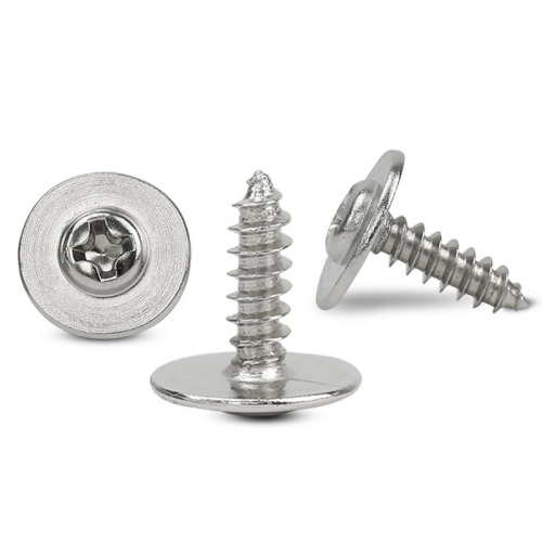 Nickel-plated cap screw with round head, washer, self-tapping screw, cross recessed, countersunk head, self-tapping screw M3/M4/M5